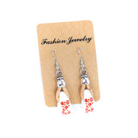 Handmade Cork and Ceramic Earrings