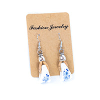 Handmade Cork and Ceramic Earrings