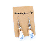 Handmade Cork and Ceramic Earrings