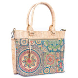 Printed Cork Crossbody & Handbag: Versatile Style