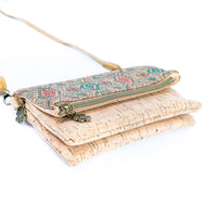 Printed Cork Foldable Crossbody Bag