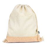 Eco-Friendly Cotton and Cork Drawstring Bag