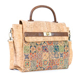 Women's Printed Cork Handbag & Crossbody Bag