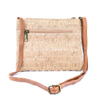 Floral Printed Cork Crossbody Purse for Women