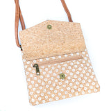 Floral Printed Cork Crossbody Purse for Women