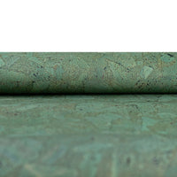 Natural Green Cork Fabric with Abstract Pattern