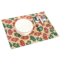 Christmas Cork Placemats and Cutlery Pockets Set