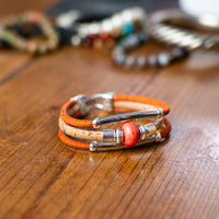 Colorful Cork and Bead Bracelet