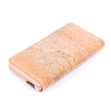 Flowers Patterns Natural Cork Zipper Wallet