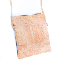 Sustainable Statement Piece: Floral Double-Zip Cork Crossbody