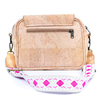 Multi-Pocket Cork Crossbody: 3 Straps & Organized (9.5" x 7.5")