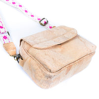 Multi-Pocket Cork Crossbody: 3 Straps & Organized (9.5" x 7.5")