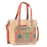 Printed Cork Tote Bag BAGD-568