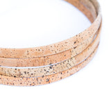 Natural 10mm Flat Cork Cord with Cotton Core - Eco Leather Alternative for Jewellery and Crafts (10m Roll)