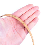 Natural 10mm Flat Cork Cord with Cotton Core - Eco Leather Alternative for Jewellery and Crafts (10m Roll)