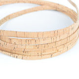 Natural Rustic 10mm Flat Cork Cord - Wide Eco Leather Alternative (10m Roll)