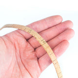 Natural Rustic 10mm Flat Cork Cord - Wide Eco Leather Alternative (10m Roll)