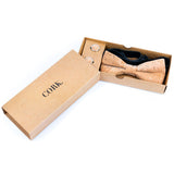 Cork Bow Tie & Cufflink Set (Pre-Tied, Adjustable) L-015