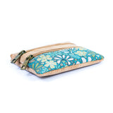 Triple-Zip Cork Mini Coin Pouch
