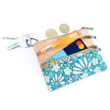 Triple Zip Cork Mini Wallet