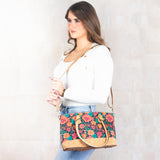 Vintage Style Printed Cork Handbag (NEW)
