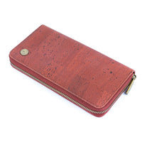 Nature's Touch: The Pure Color Cork Zipper Wallet BAG-2342