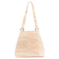 Eco-Friendly Cork Tote Bag for Women with Front Pocket