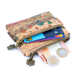 The City Traveler: Cork Coin Purse with Global Flair