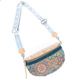 Mandala Magic Chest Bag: Cork and Cotton Fusion