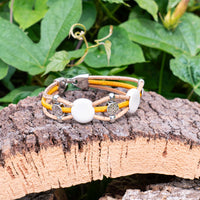 Cork and Porcelain Harmony Bracelet