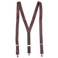 Brown Adjustable Cork Suspenders - Men's Eco-Friendly Dress Accessory