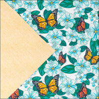 Colorful Butterfly & Flower Cork Fabric COF-631 cork fabric