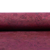 Dark Red Block - Style Cork Fabric With Black Backing 0.90Mm Thickness Cof - 530 - B Cork Fabric