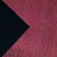 Dark Red Cork Fabric With Black Backing 0.80Mm Thickness Cof - 530 - C Cork Fabric