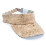 Sustainable tobacco color cork open top hat handmade in Portugal by Corkadia.