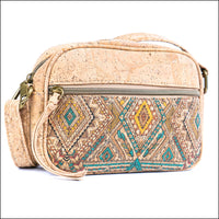 Eco-Friendly Vegan cork Purse with Front Zipper Pocket BAGD-602 F Flash Sales
