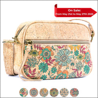 Eco-Friendly Vegan cork Purse with Front Zipper Pocket BAGD-602 Flash Sales