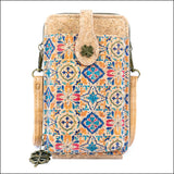 Floral Cork Crossbody Phone Bag for Women – Double Zipper BAGD-605 B Flash Sales