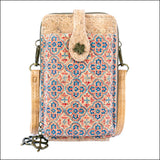 Floral Cork Crossbody Phone Bag for Women – Double Zipper BAGD-605 E Flash Sales