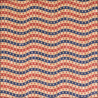 U.S.A. Collection: Natural Cork Fabric with United States of America Blue and Red Flag Stars Pattern COF-797 1/2M