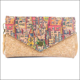 Women’s Cork Phone Crossbody Bag – Printed Vegan Envelope Purse BAGD-599 D Flash Sales