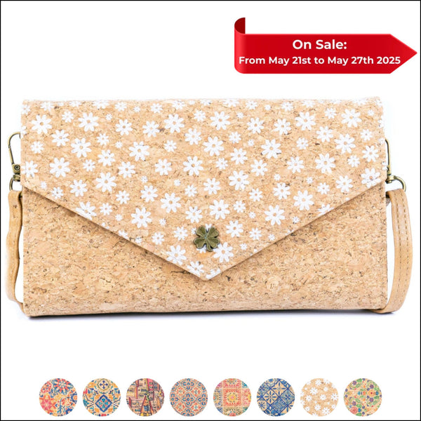 Women’s Cork Phone Crossbody Bag – Printed Vegan Envelope Purse BAGD-599 Flash Sales