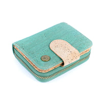 🌿 Stylish Solid-Color Cork Women's Short Wallet