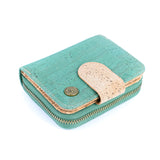 🌿 Stylish Solid-Color Cork Women's Short Wallet
