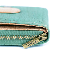 🌿 Stylish Solid-Color Cork Women's Short Wallet