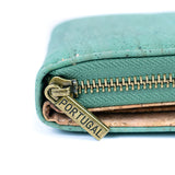 🌿 Stylish Solid-Color Cork Women's Short Wallet