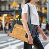Two Tone Cork Tote Bag