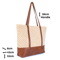 Cork Tote Bag with Vegan Leather Straps BAG-2371