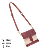 Cork Crossbody Bag Double-Sided – Natural Cork Vegan Bag with Detachable Strap