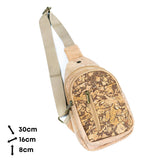 Coffee-Infused Cork Women's Sling Bag BAG-2346